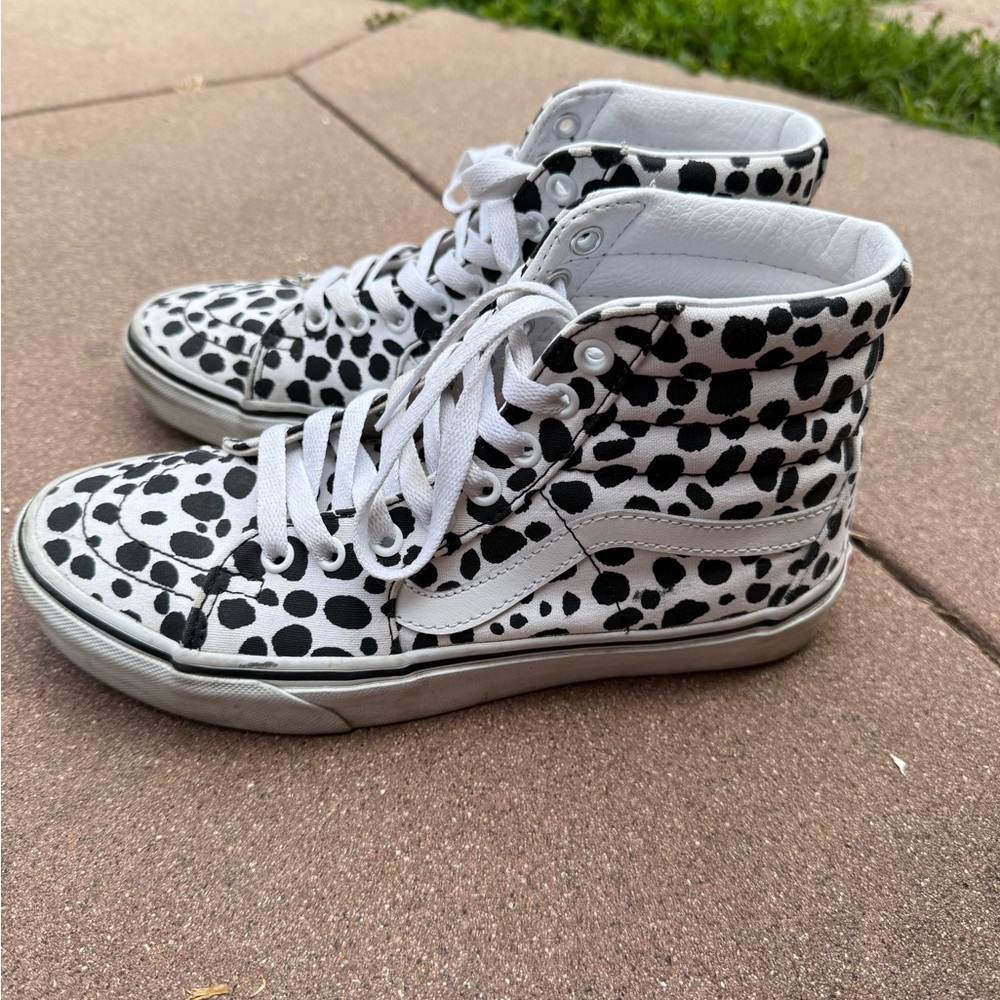 Vans Black and White Polka Dot High-Tops